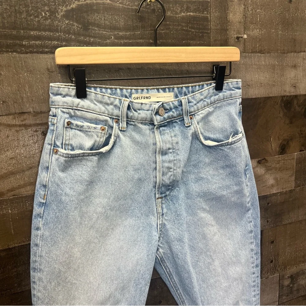 Grlfrnd Karolina High Rise Straight Crop Button Fly Jeans in Ventura - Picture 5 of 9